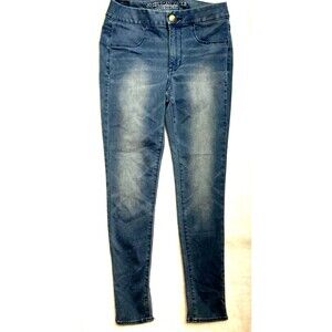 American Eagle Sz 4 short Womens Sateen Super Stretch Pants Jegging Blue